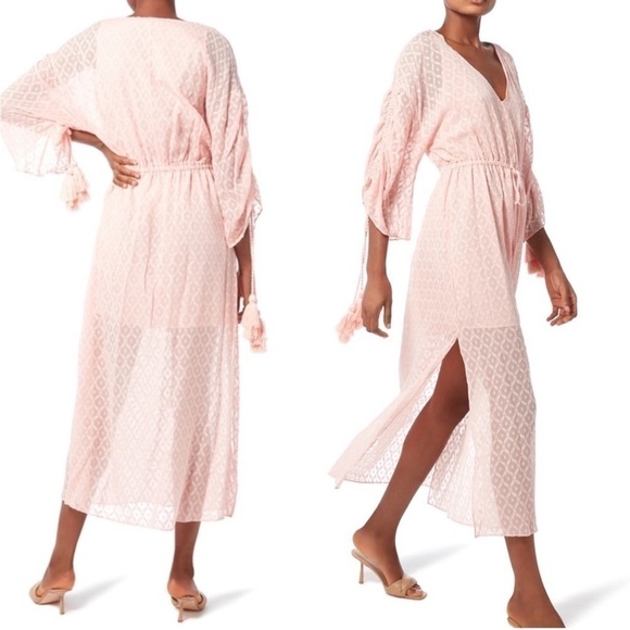 Alice + Olivia Esmeralda Devore Silk Blend Midi Dress - Picture 5 of 7